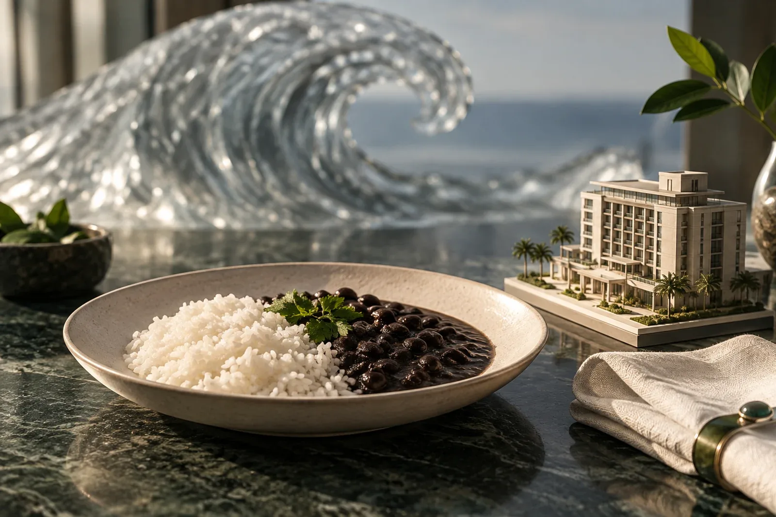 Arroz e feijão, uma miniatura de hotel e uma onda de vidro: os fundamentos da operação diante da onda de IA.